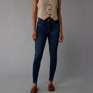 AE Next Level Super High-Waisted Jegging in Dark Ink Size 4 Short LIKE NEW